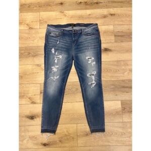 Judy Blue Women's Dark Wash Blue High Rise Skinny 5 Pocket Jeans Size 3XL.